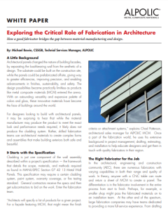 The critical role of fabrication in architecture